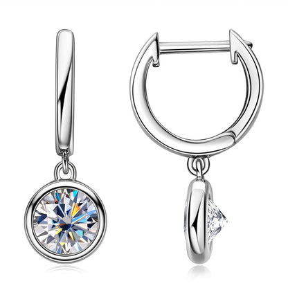 Korean Version Of Luxury D Color Moissanite Earrings Female Temperament Niche High Sense S925 Tremella Ring Earrings A Generation Of Hair
